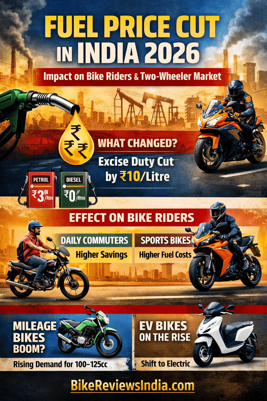 Fuel price impact on India’s bikers